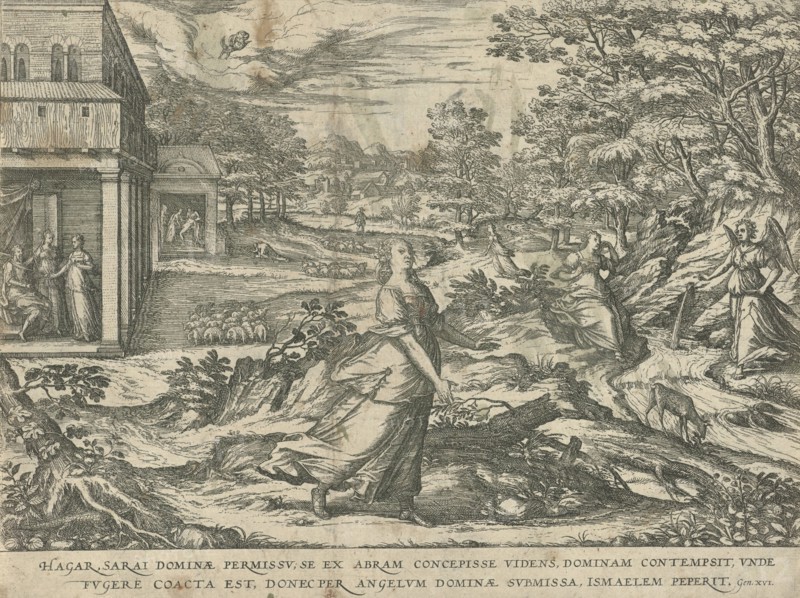 Hagar in the desert, Attributed to Symon Novelanus, 1577-1627