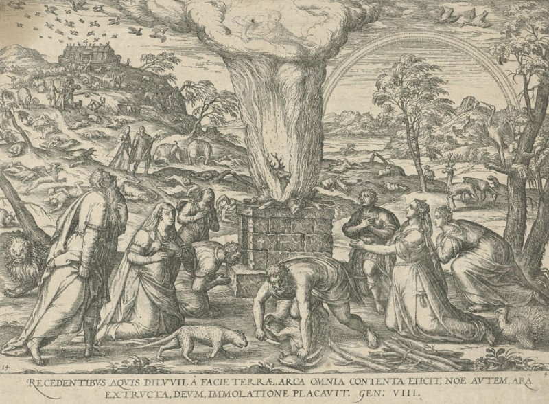 Sacrifice of Noah, attributed to Symon Novelanus, 1577 - 1627