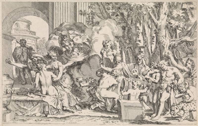 Minerva protects the innocence against the temptation, Johannes Glauber, 1656 - 1726