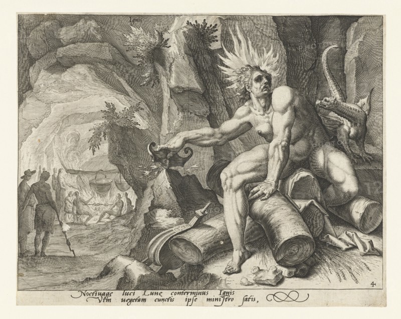 The element of fire, attributed to Jacob de Gheyn (II), 1588 - 1592