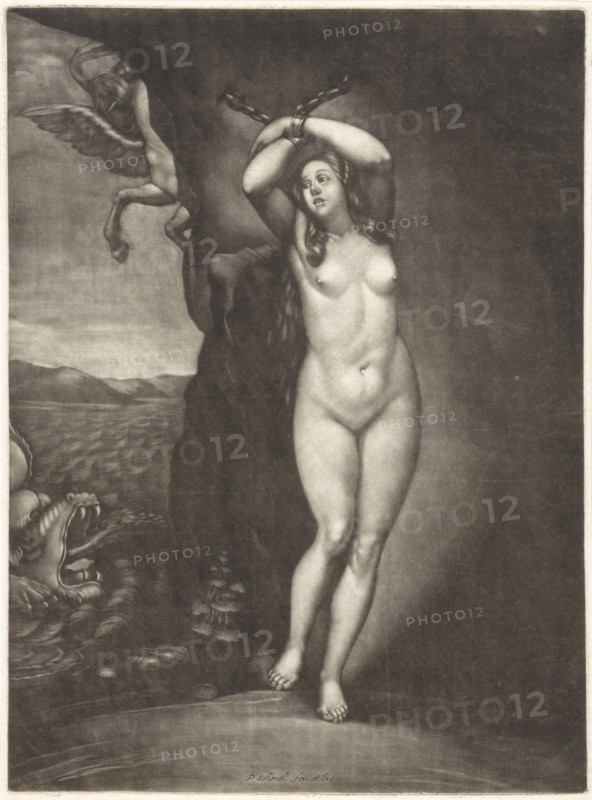 Andromeda Chained to the Rocks, Pieter Schenk (I), 1670 - 1713
