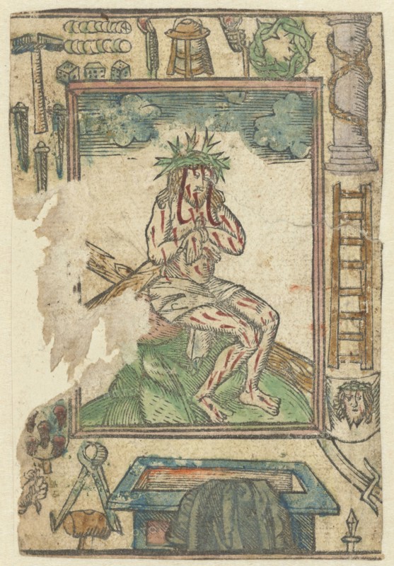 Christ sitting on the cross, Anonymous, 1490 - 1510