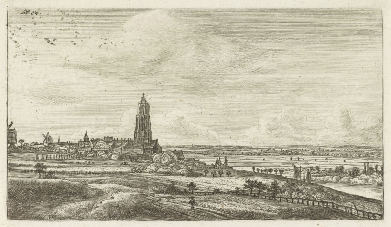 View of Rhenen, Jan Ruyscher, Anthonie Waterloo, Anthonie Waterloo, 1648 - 1663
