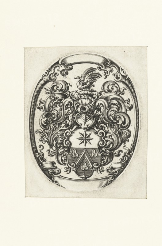 Unknown arms in oval, Michiel le Blon, c. 1611 - c. 1625