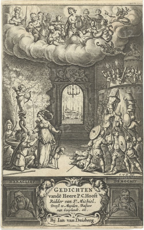 Apollo with other gods and muses, print maker: Cornelis van Dalen I, Jan van Duisberg, 1657