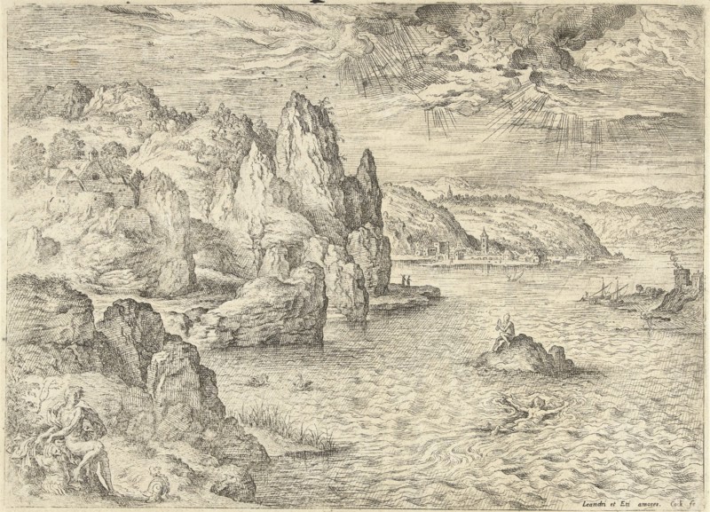 Hero and Leander, Hieronymus Cock, Matthys Cock, c. 1551 - before 1558