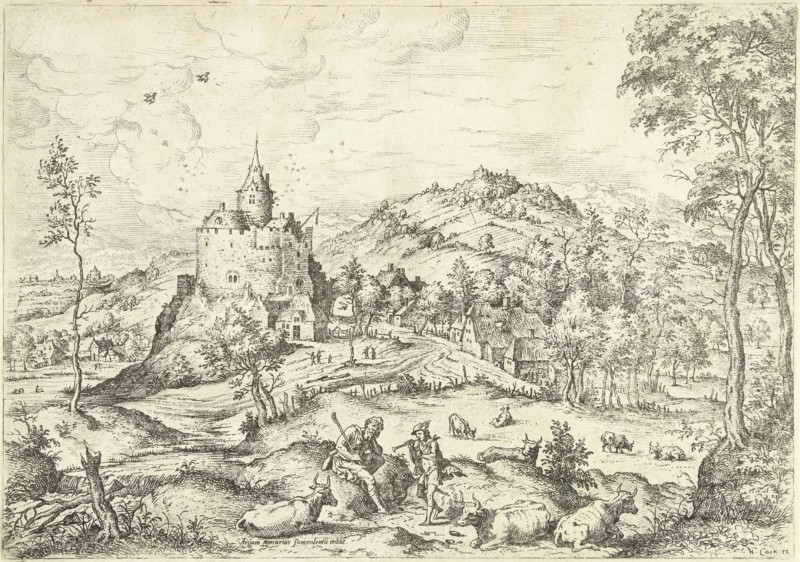 Mercury and Argus, print maker: Hieronymus Cock, c. 1551 - before 1558