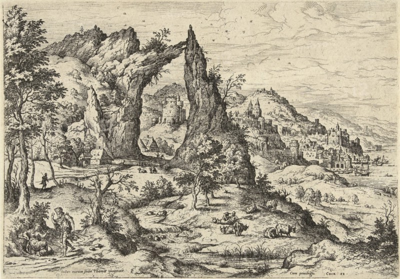 Judah and Tamar, Hieronymus Cock, Matthys Cock, c. 1551 - before 1558