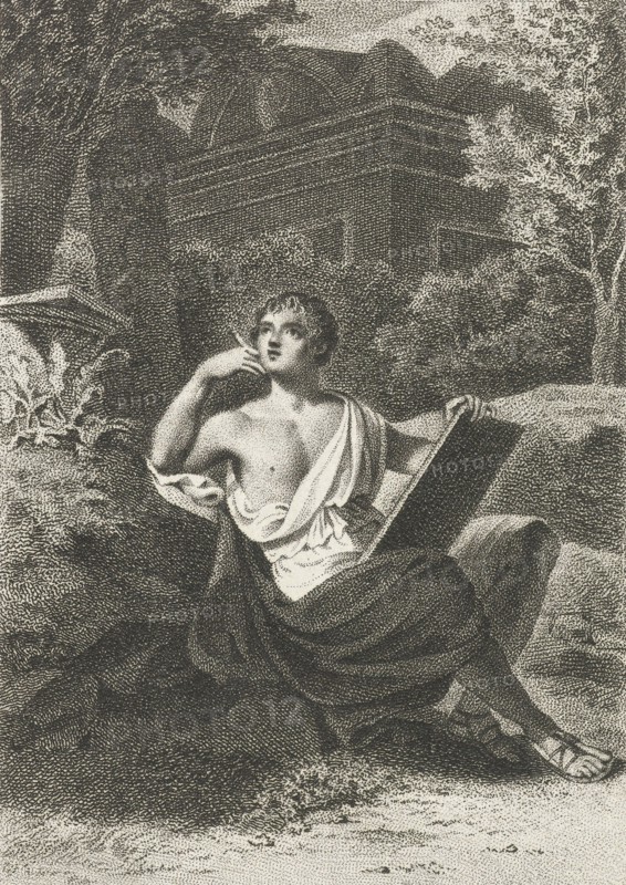 Callimachus invents the Corinthian pillar order, Lambertus Antonius Claessens, 1803