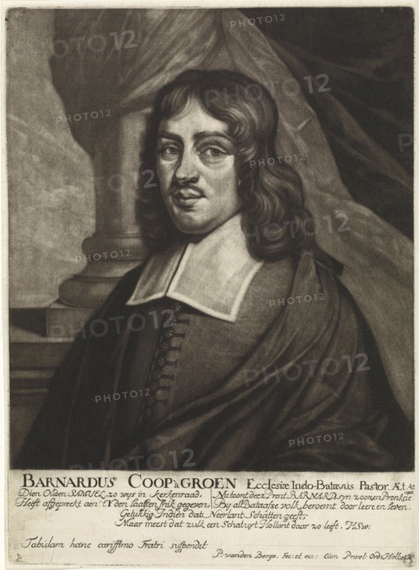 Portrait of Bernard Coop Ã  Groen, print maker: Pieter van den Berge, Hieronymus Wilhelm Snabelius, 1694 - 1737