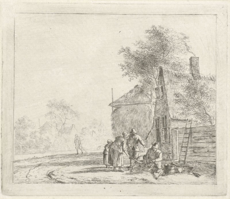 Landscape with farmhouse and barn, Johannes Janson, 1783