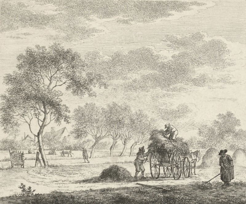 Landscape with hay wagon, Johannes Janson, 1783