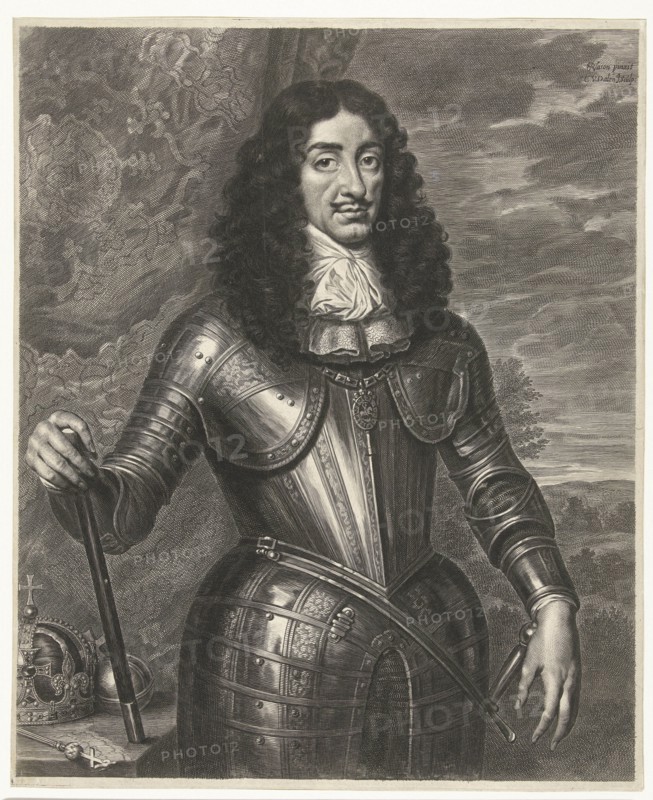 Portrait of Leopold I, Emperor of Germany, Cornelis van Dalen (II), 1648 - 1664