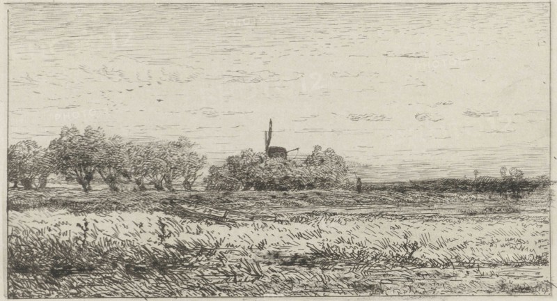 Landscape with lakes and ponds, Willem Roelofs I, 1832-1897