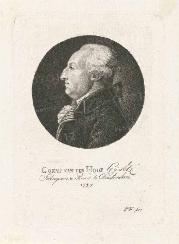 Portrait of Cornelis van der Hoop Gijsbertz., Francois Joseph Pfeiffer I 1787, print maker: FranÃ§ois Joseph Pfeiffer I, 1787