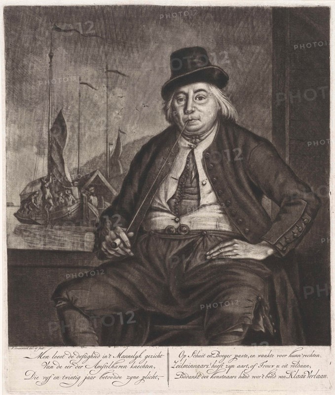 Portrait of Klaas Verlaan, John Greenwood, 1739 - 1792