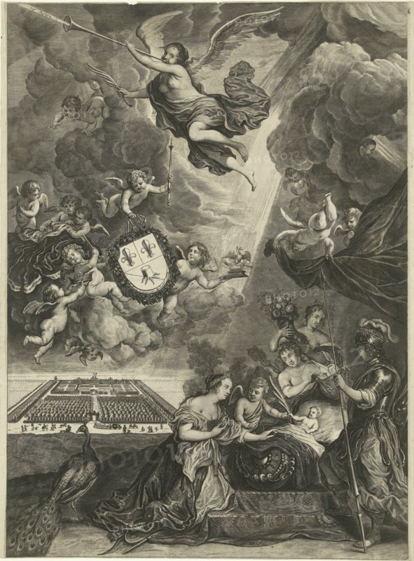 Allegory of the Peace of Rijswijk, 1697, Cornelis van Dalen (I), Govert Flinck, 1649