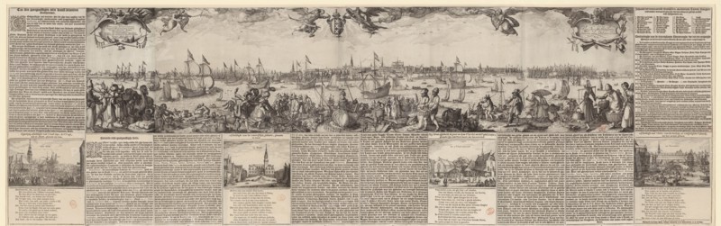 Profile of Amsterdam, 1611, The Netherlands, Claes Jansz. Visscher (II), 1611