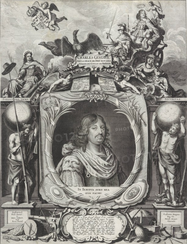 Portrait of King Charles Gustav of Sweden, Pieter Nolpe, Anonymous, 1654 - 1660