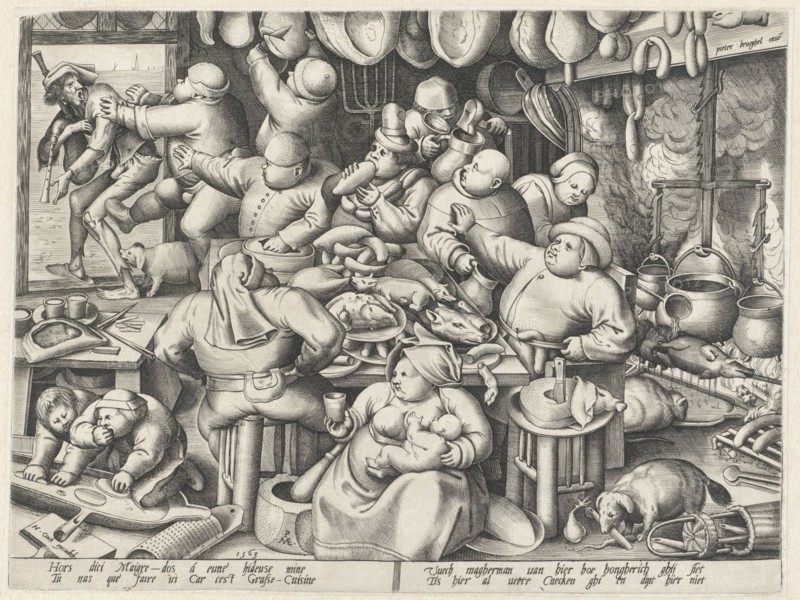 Kitchen, Pieter van der Heyden, Hieronymus Cock, 1563