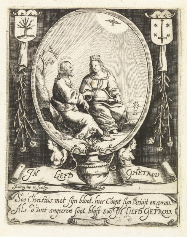Blasoen of the Chamber of Rhetoric "De witte Angieren" Haarlem, Jan Pottey, 1625-1700, The Netherlands