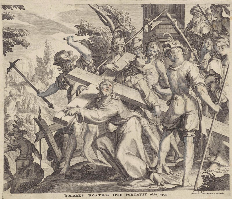 Carrying of the Cross, Willem Isaacsz. van Swanenburg, Isaac Houwens, Christoffel van Sichem, 1606