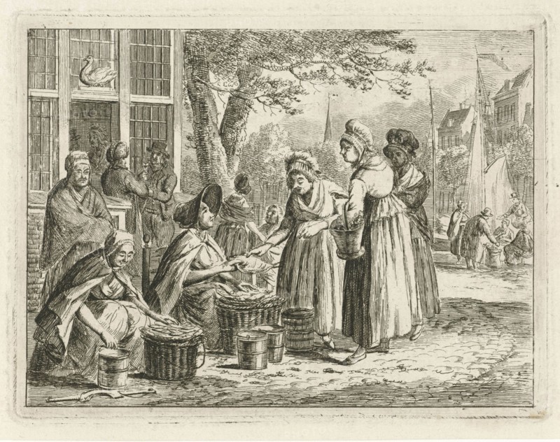fish saleswomen, Christiaan Meijer, 1803 - 1808