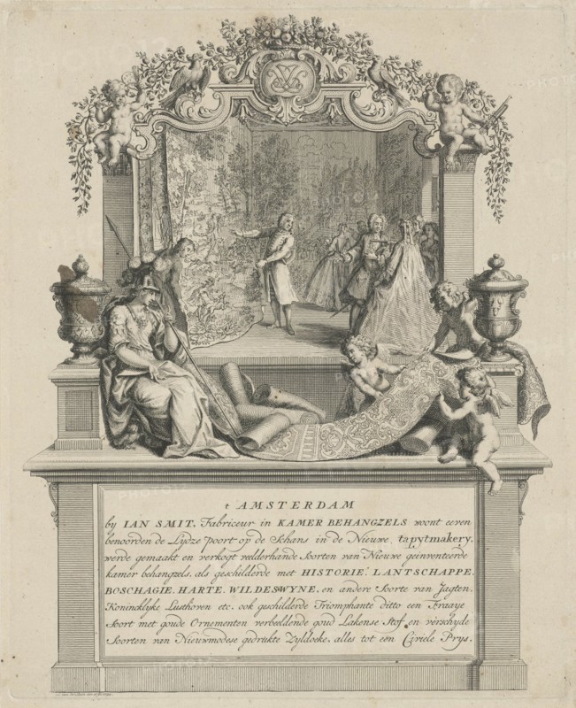 Address Map of Jan Smit, manufacturer of room hangings, Adolf van der Laan, 1734
