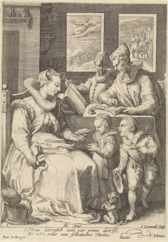 Morning, Jan Saenredam, Cornelius Schonaeus, Pieter de Reyger, c. 1600 - c. 1700