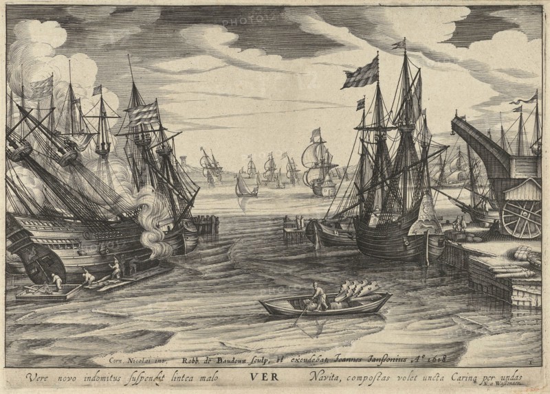Spring, Robert de Baudous, Johannes Janssonius, Nicolaas Jansz. van Wassenaar, 1618