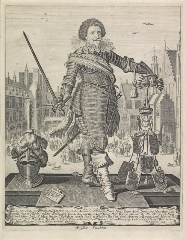Portrait of Frederik Hendrik, Prince of Orange, Willem Outgertsz. Akersloot, Claes Jansz. Visscher II, Gillis Jacobsz. Quintijn, c. 1628