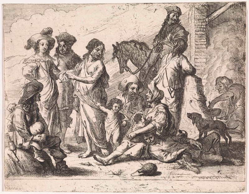 Fortuneteller, Cornelis de Wael, 1630 - 1648