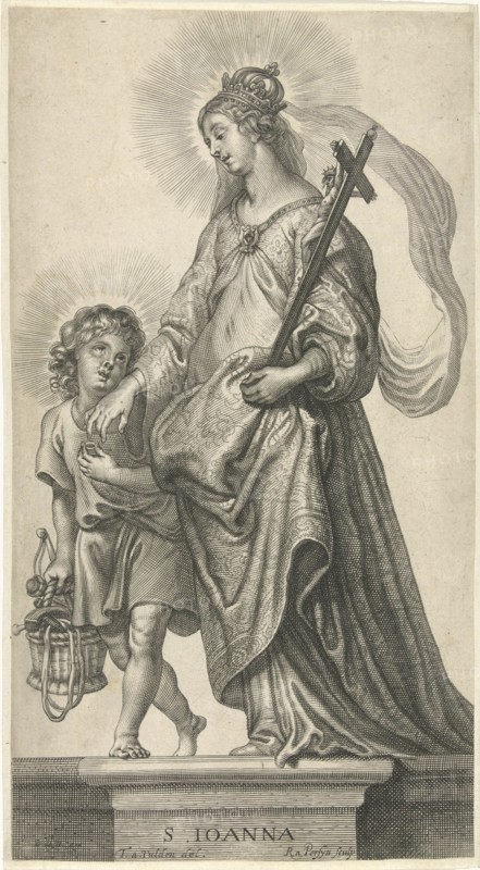 St. Joan of Valois, print maker: Reinier van Persijn, Theodoor van Thulden, Pieter de Bailliu I, 1623 - 1668