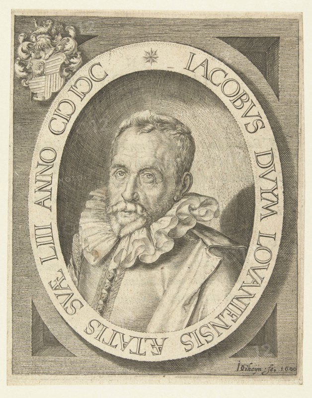 Portrait of Jacob Duym at the age of 53, Jacob de Gheyn II, Bonaventura Vulcanius, 1600