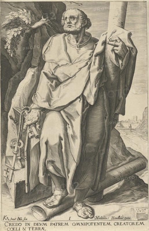 Apostle Peter, Jacob de Gheyn (II), Hendrick Hondius (I), 1591 - 1592