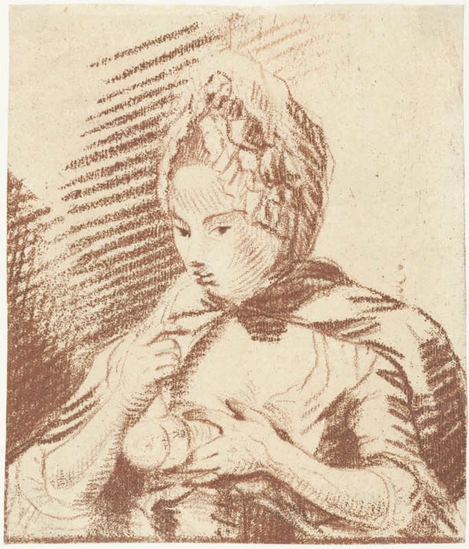 Young mother feeding her child with bottle, Louis Bernard Coclers, 1756-1817