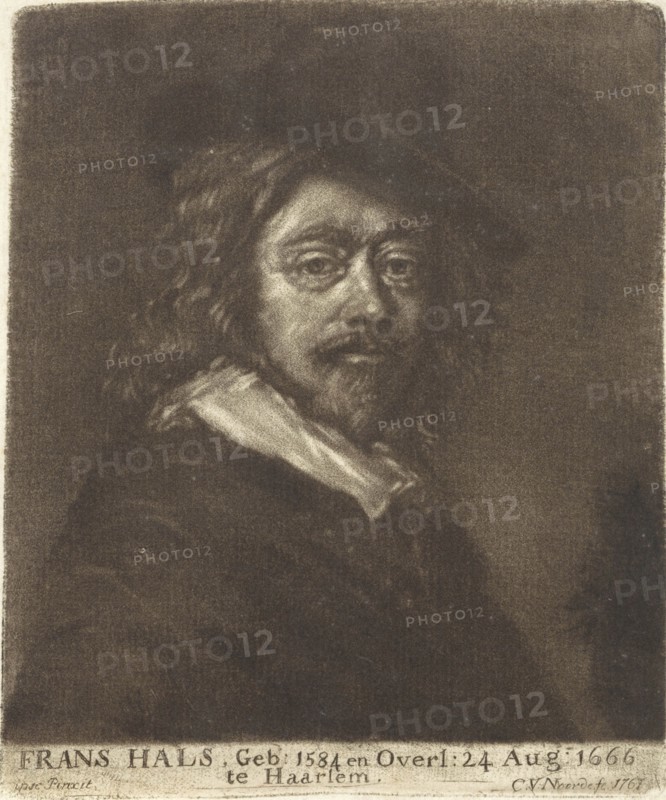 Portrait of Frans Hals with a hat, Attributed to workshop of Cornelis van Noorde, 1767