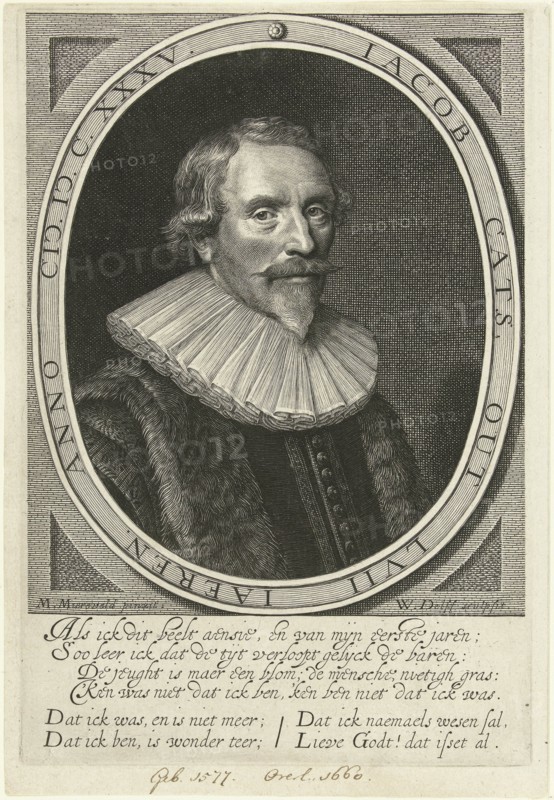 Portrait of Jacob Cats at the age of 57, Willem Jacobsz. Delff, 1635