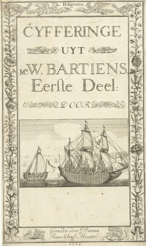 Title page of a math book, print maker: Jacques Bureau
