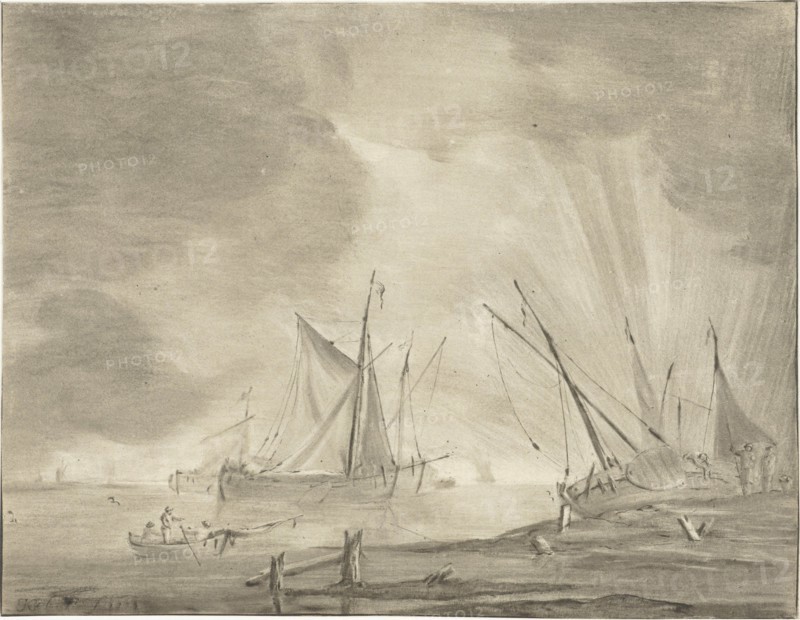 River landscape, Jurriaan Cootwijck, 1771