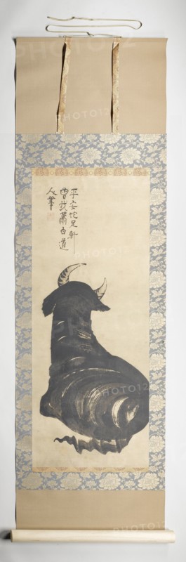 Resting ox Shohaku Soga, 1750 - 1781, scroll painting