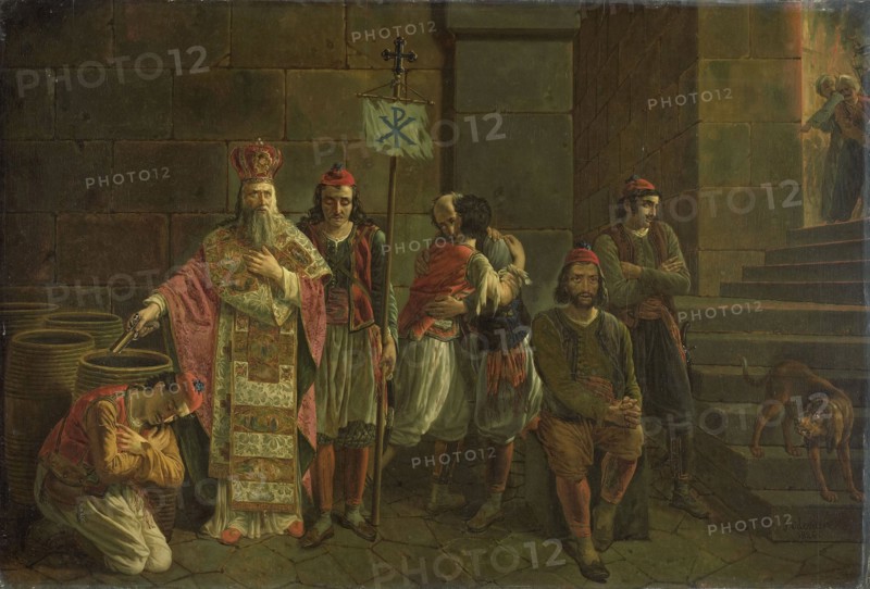 The Last Defenders of MesolÃ³ngion, 22 April 1826, episode from the Greek War of Independence, Joseph Denis Odevaere, 1826