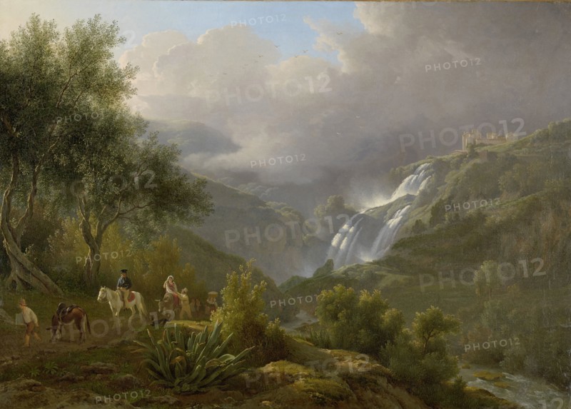 The Cascades at Tivoli, with a Storm Approaching, Abraham Teerlink, 1824