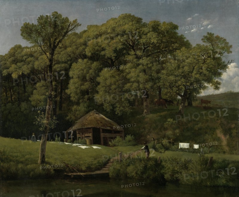 A Barn on the Bank of a Stream in Gelderland, The Netherlands, Wouter Johannes van Troostwijk, c. 1805 - c. 1810