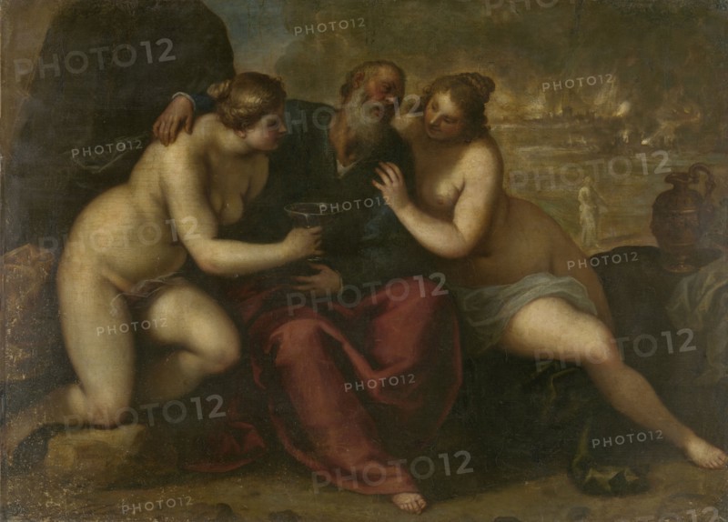 Lot and his Daughters, Jacopo Palma (il Giovane), 1610 - 1620