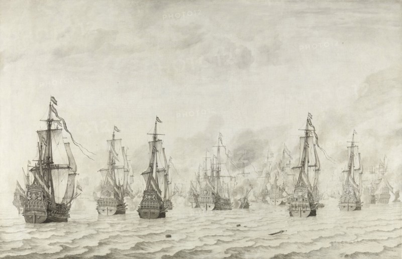 The Battle of Dunkirk, France, Willem van de Velde (I), 1659