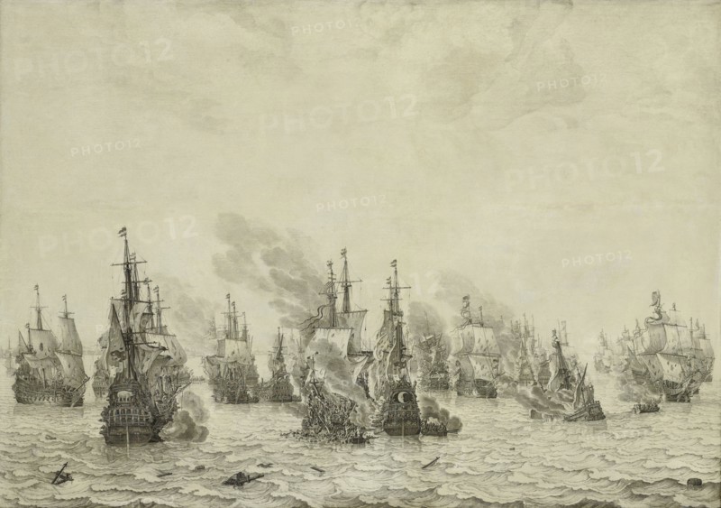 The Battle of Livorno (Leghorn), Willem van de Velde (I), c. 1659 - c. 1699