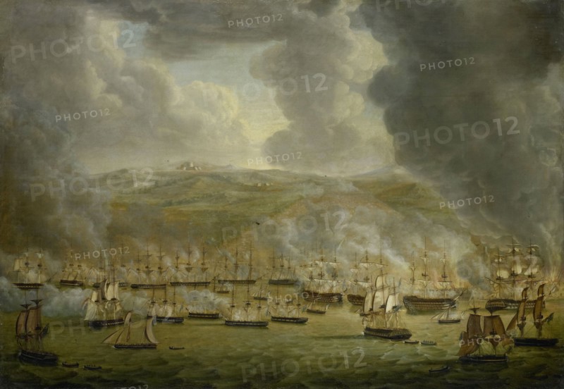 Bombardment of Algiers by the United Anglo-Dutch Naval Squadron, 1816, Gerardus Laurentius Keultjes, 1817