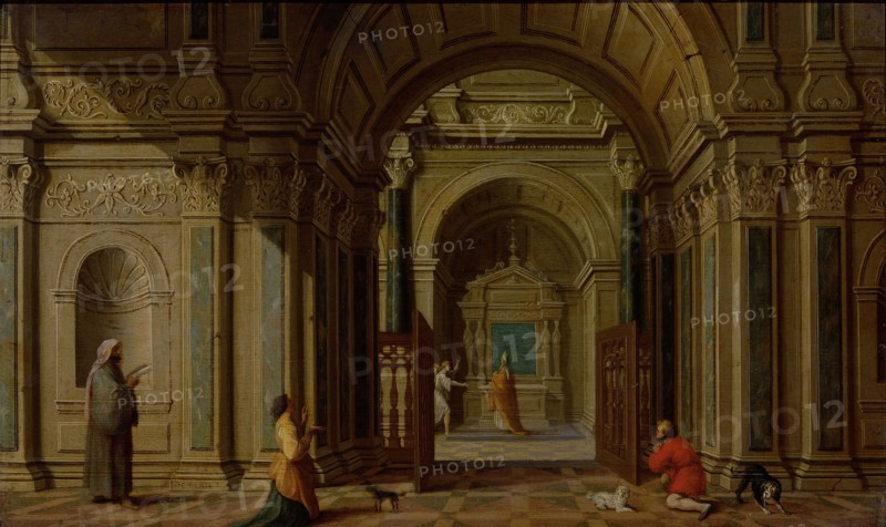 Archangel Gabriel Appears to Zachariah, Nicolaes de Giselaer, 1625