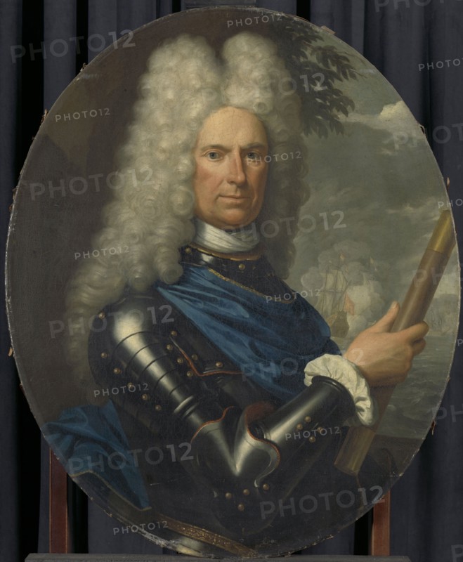 Portrait of Rear-Admiral Arent van Buren, Christoffel Lubienitzki, 1721